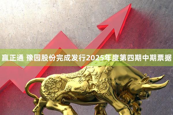 赢正通 豫园股份完成发行2025年度第四期中期票据